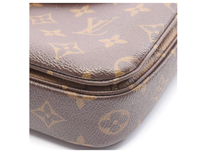 Louis Vuitton Pochette Metis MM Monogram Reverse Handbag Brown Black - view 5