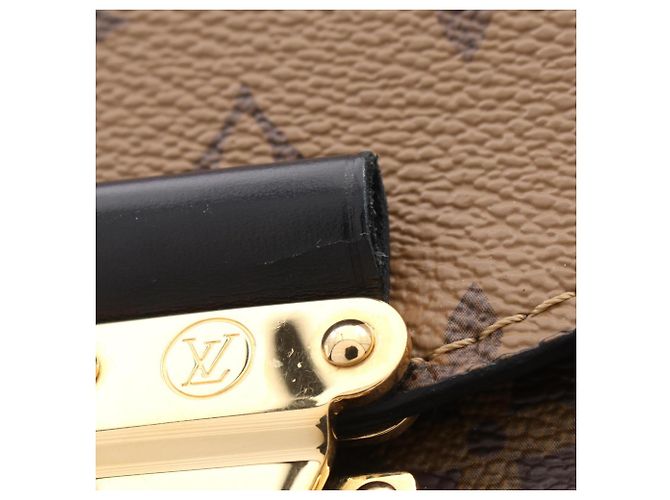 Louis Vuitton Pochette Metis MM Monogram Reverse Handbag Brown Black - view 8