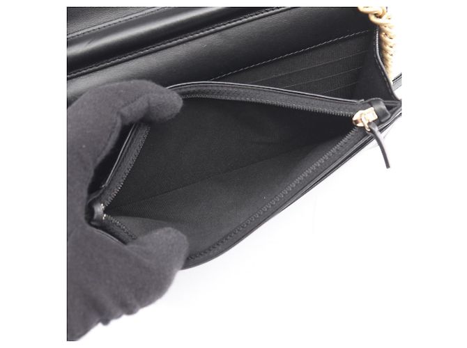 Borsa a Spalla Chanel Boy Matelassé Nero - vista 4