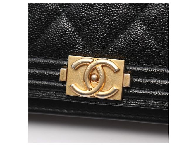 Borsa a Spalla Chanel Boy Matelassé Nero - vista 8