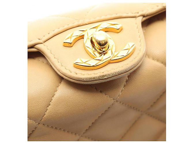 Chanel Matelassé Schultertasche Beige - Ansicht 10