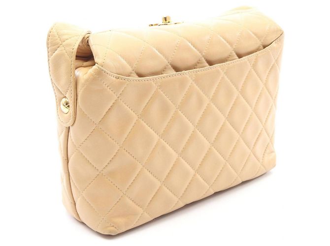 Chanel Matelassé Schultertasche Beige - Ansicht 2