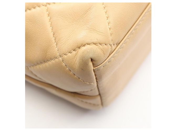Chanel Matelassé Schultertasche Beige - Ansicht 7