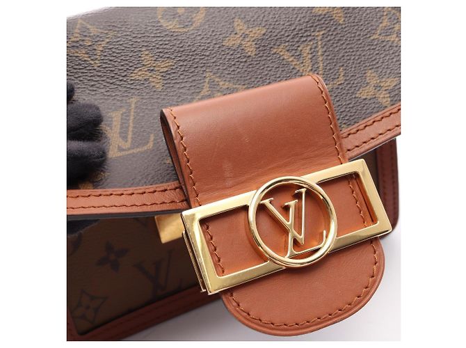 Louis Vuitton Dauphine Mini Shoulder Bag Brown Beige - view 11