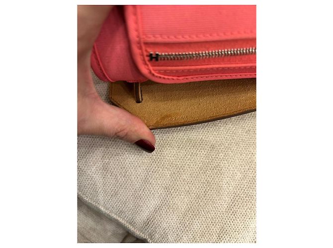 Hermès Herbag Zip 31 Handbag in Rose Azalée & Natural Canvas Pink - view 9