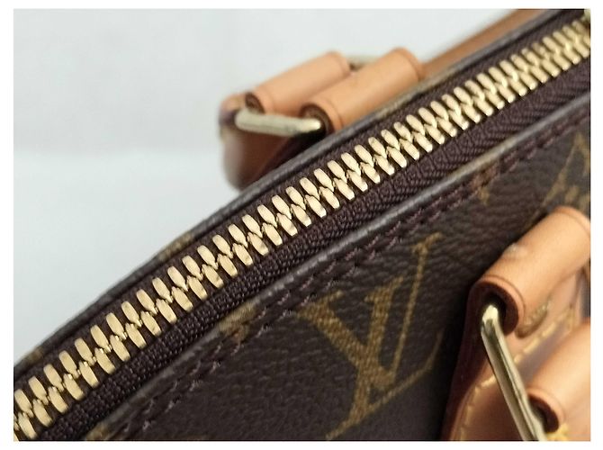 Borsa Louis Vuitton Alma Monogram Canvas PM Marrone - vista 3