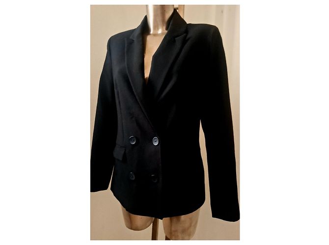 Autre Marque Amisu Black Double-breasted Oversized Blazer IT40 - view 3