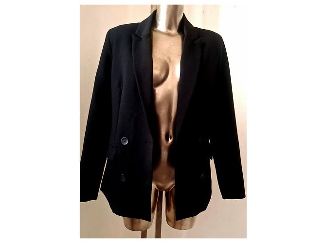 Autre Marque Amisu Black Double-breasted Oversized Blazer IT40 - view 4
