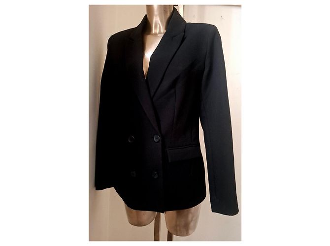 Autre Marque Amisu Black Double-breasted Oversized Blazer IT40 - view 8