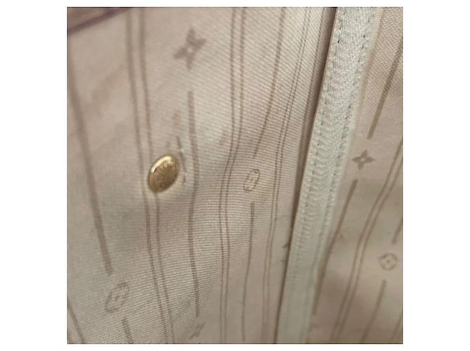 Borsa Louis Vuitton Neverfull MM Damier Azur Canvas Bianco Blu - vista 11