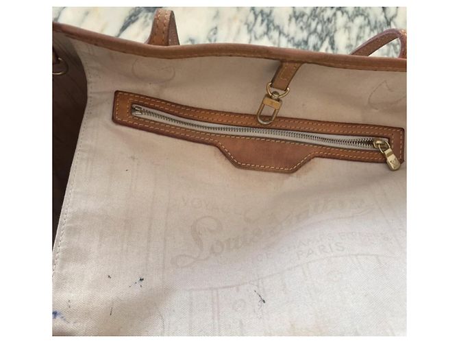 Borsa Louis Vuitton Neverfull MM Damier Azur Canvas Bianco Blu - vista 20