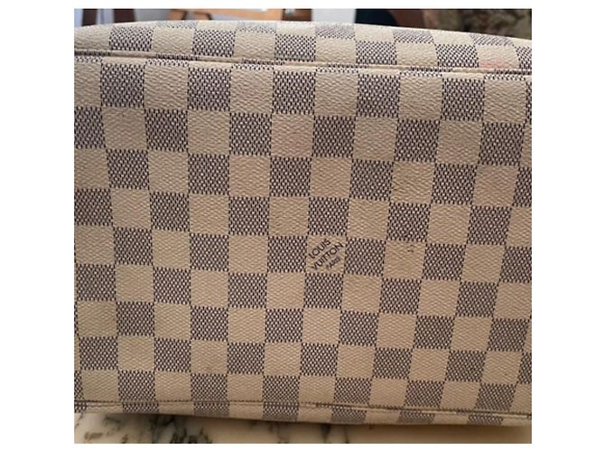 Borsa Louis Vuitton Neverfull MM Damier Azur Canvas Bianco Blu - vista 8