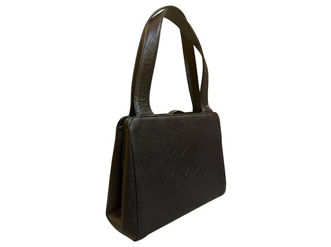 Borsa a mano Chanel CC in pelle di vitello 1997 - vista 2