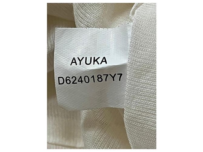 Vestido Diane von Furstenberg Ayuka de seda plisada - Marfil/Oro Blanco Dorado - vista 6