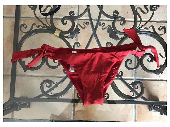 Conjunto Bikini Triángulo La Perla - Top 40B, Braguita 38 Negro Roja - vista 4