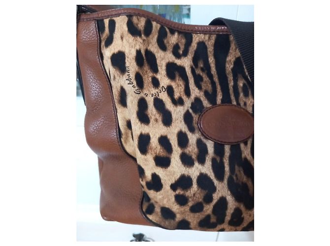 Borsa Dolce & Gabbana in pelle e stampa leopardata Marrone Stampa leopardo - vista 2