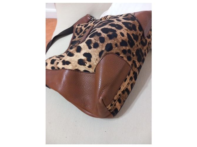 Borsa Dolce & Gabbana in pelle e stampa leopardata Marrone Stampa leopardo - vista 7