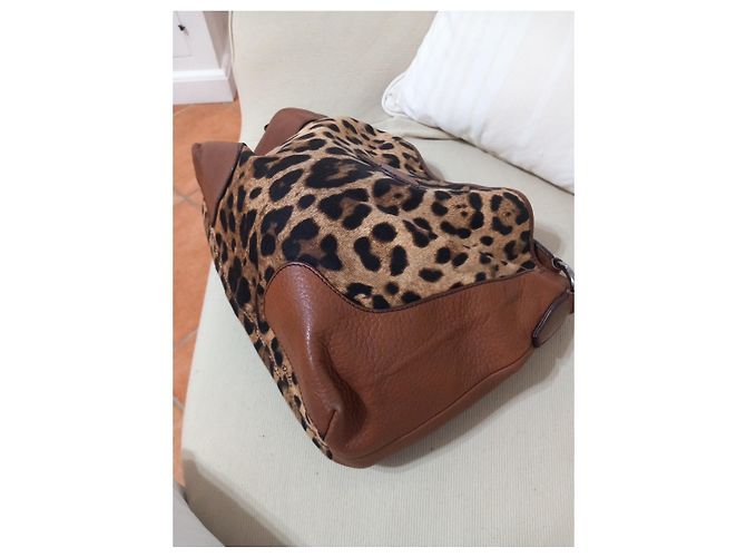 Borsa Dolce & Gabbana in pelle e stampa leopardata Marrone Stampa leopardo - vista 8