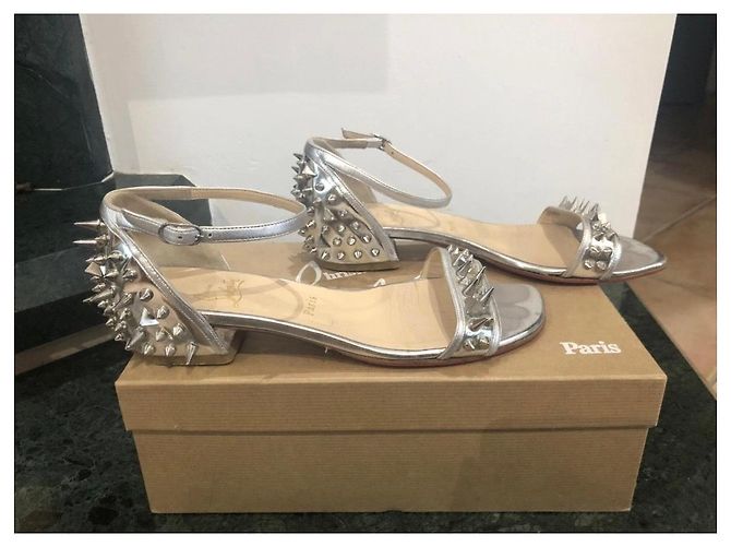 Christian Louboutin Sandali Druide Argento - vista 3