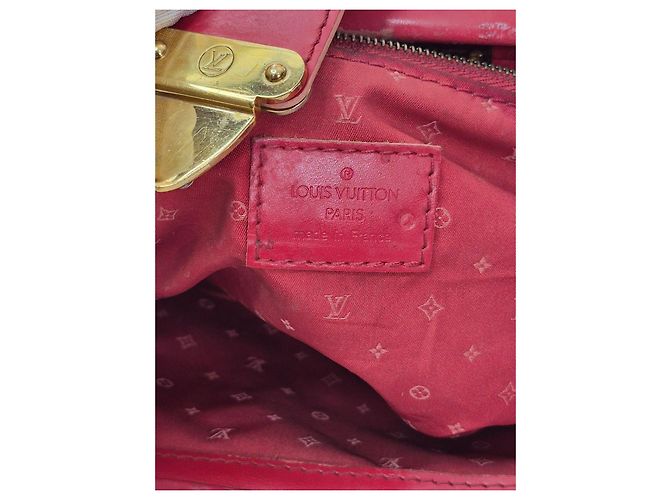 Louis Vuitton Lockit PM Borsa in pelle rossa Rosso - vista 13