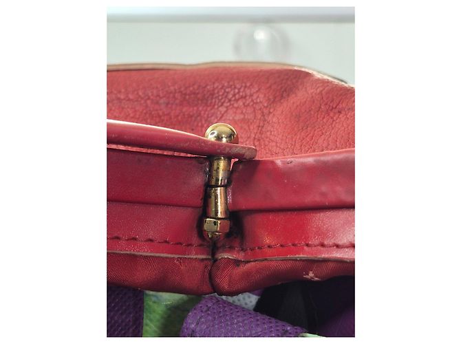 Louis Vuitton Lockit PM Borsa in pelle rossa Rosso - vista 16