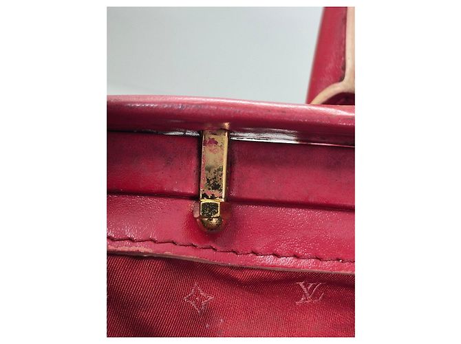 Louis Vuitton Lockit PM Borsa in pelle rossa Rosso - vista 18