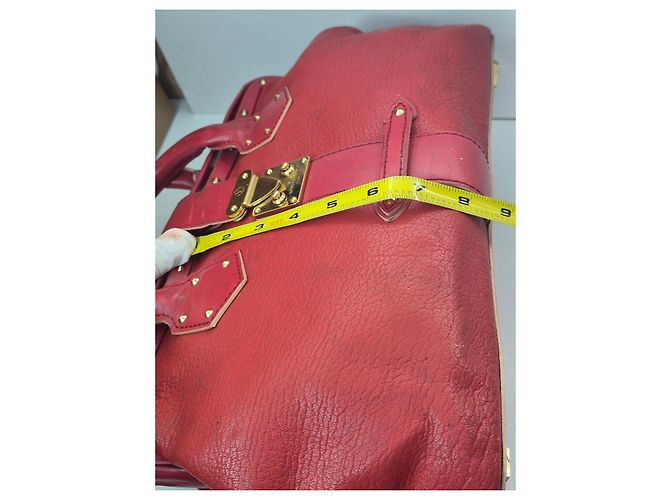 Louis Vuitton Lockit PM Borsa in pelle rossa Rosso - vista 19