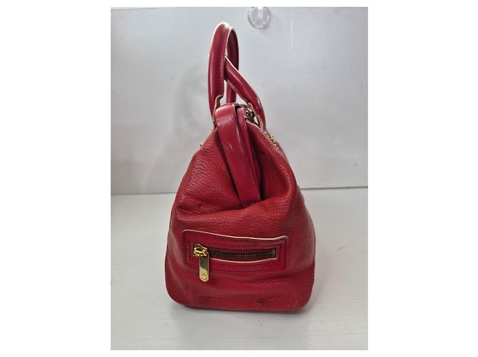 Louis Vuitton Lockit PM Borsa in pelle rossa Rosso - vista 2