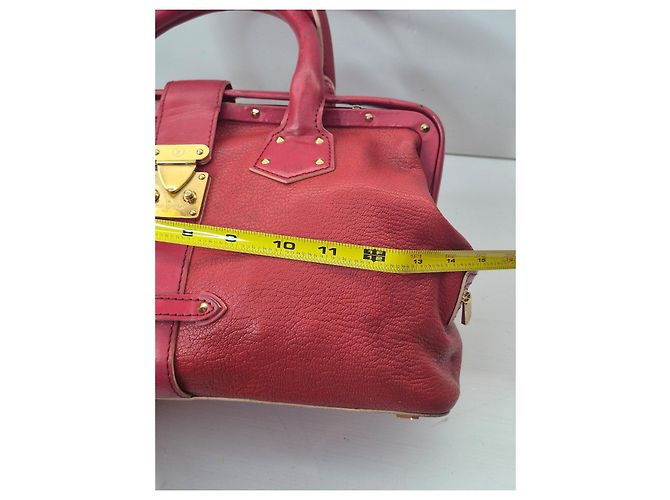 Louis Vuitton Lockit PM Borsa in pelle rossa Rosso - vista 20