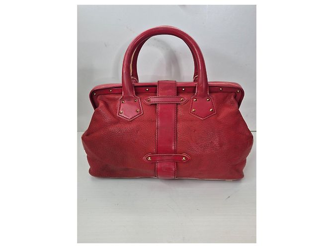 Louis Vuitton Lockit PM Borsa in pelle rossa Rosso - vista 3