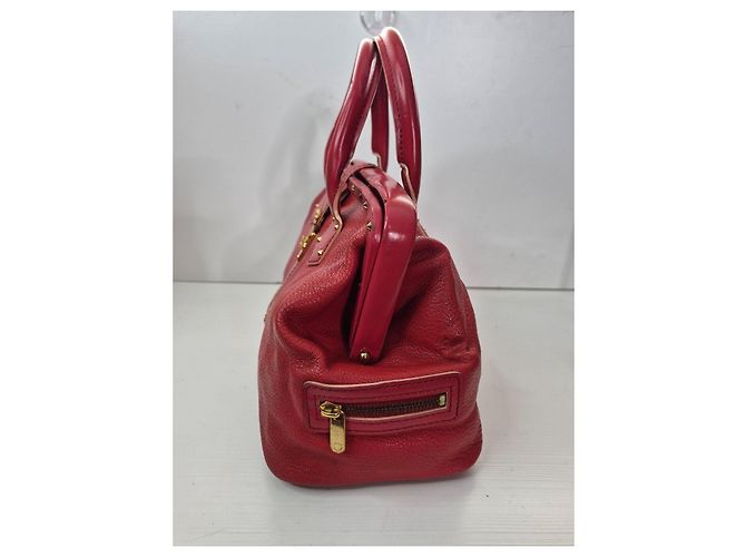 Louis Vuitton Lockit PM Borsa in pelle rossa Rosso - vista 4