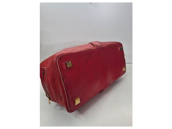 Louis Vuitton Lockit PM Borsa in pelle rossa Rosso - vista 6