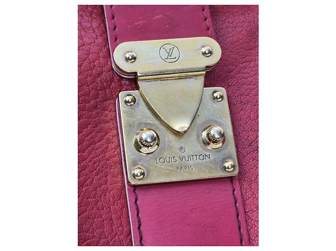 Louis Vuitton Lockit PM Borsa in pelle rossa Rosso - vista 7