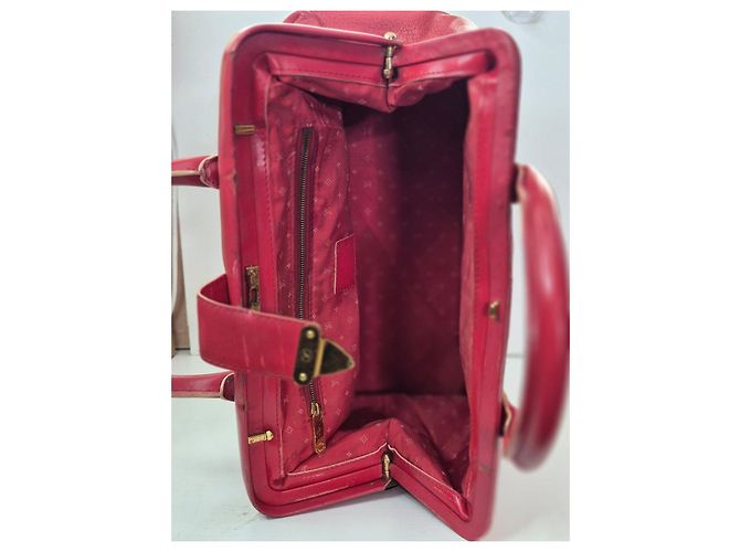 Louis Vuitton Lockit PM Borsa in pelle rossa Rosso - vista 8