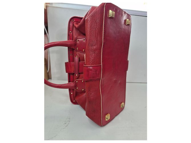 Louis Vuitton Lockit PM Borsa in pelle rossa Rosso - vista 9