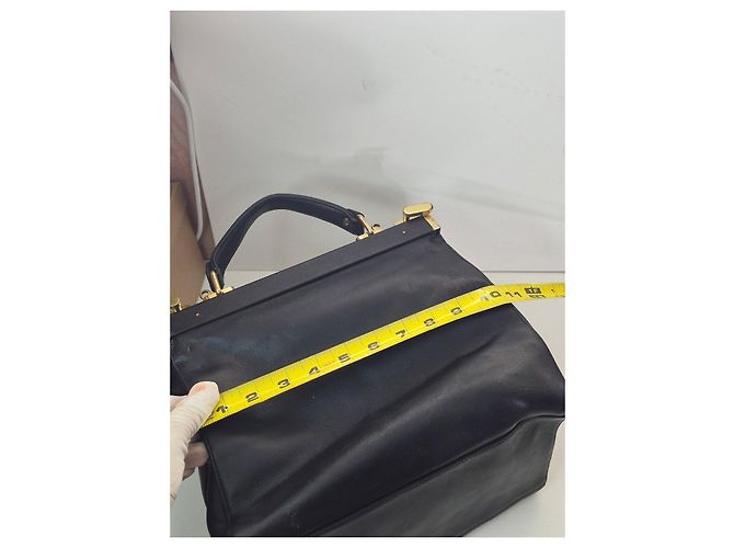 MCM Black Leather Top Handle Bag - view 14