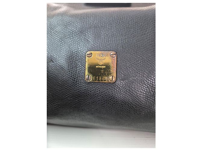 MCM Black Leather Top Handle Bag - view 6