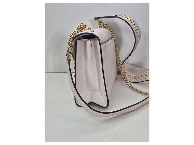 Michael Kors Borsa a tracolla in pelle bianca con borchie Bianco - vista 5
