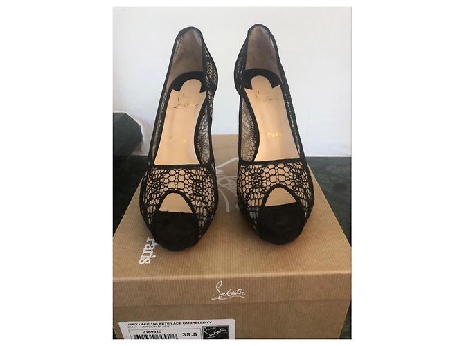 Christian Louboutin Décolleté Very Lace 100 - vista 3