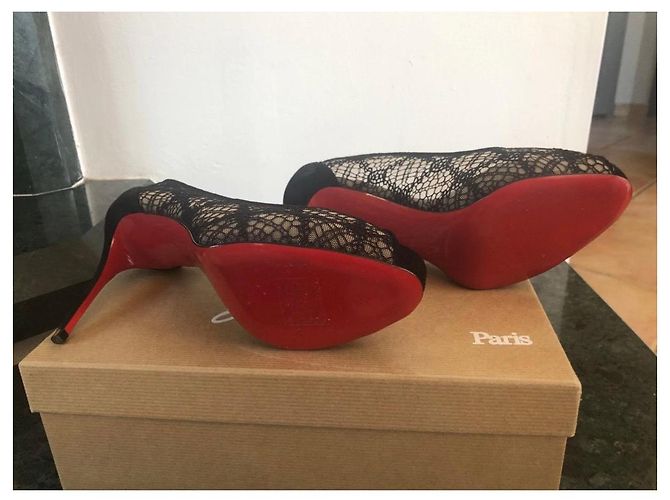 Christian Louboutin Décolleté Very Lace 100 - vista 5