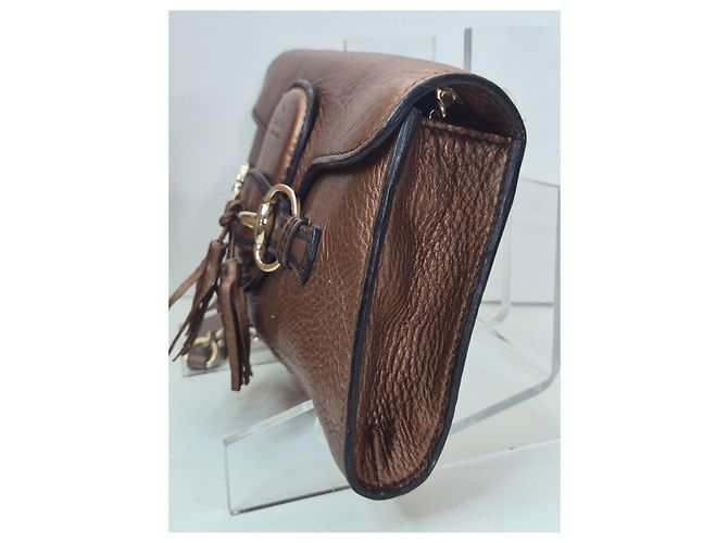 Gucci Borsa a tracolla Horsebit in pelle marrone Metallico - vista 2