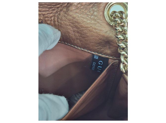 Gucci Borsa a tracolla Horsebit in pelle marrone Metallico - vista 9