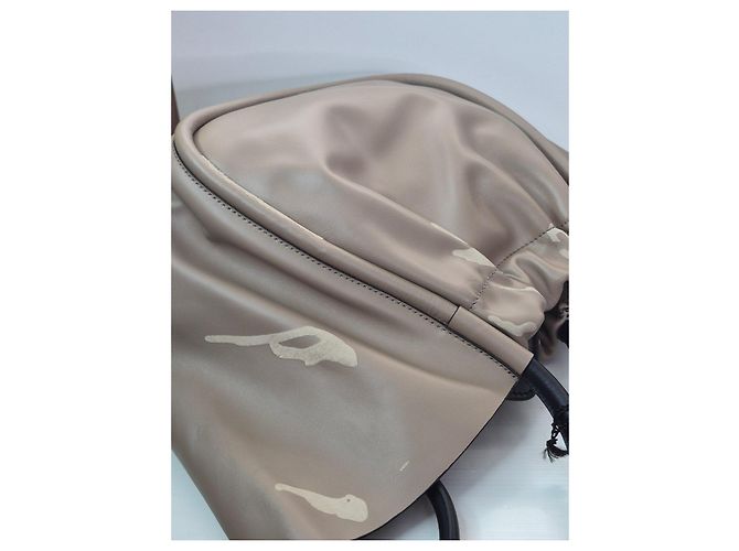 Proenza Schouler Borsa Tote Large Arricciata Nero Beige - vista 15