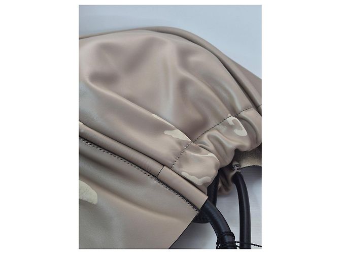 Proenza Schouler Borsa Tote Large Arricciata Nero Beige - vista 16