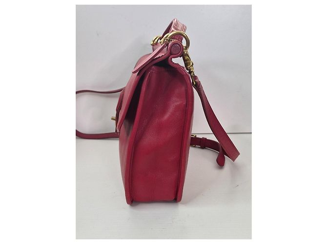 Borsa Satchel Coach in pelle rossa Rosso - vista 3