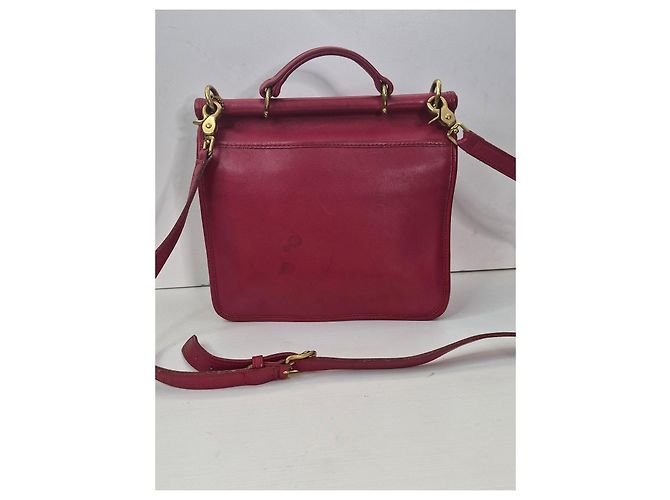 Borsa Satchel Coach in pelle rossa Rosso - vista 4