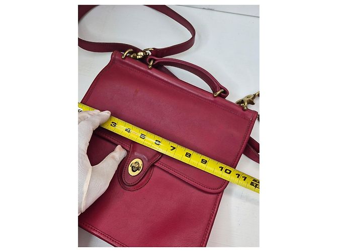 Borsa Satchel Coach in pelle rossa Rosso - vista 8