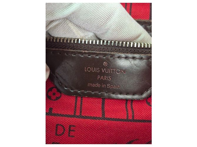 Louis Vuitton Neverfull MM Damier Ebene Marrone - vista 8