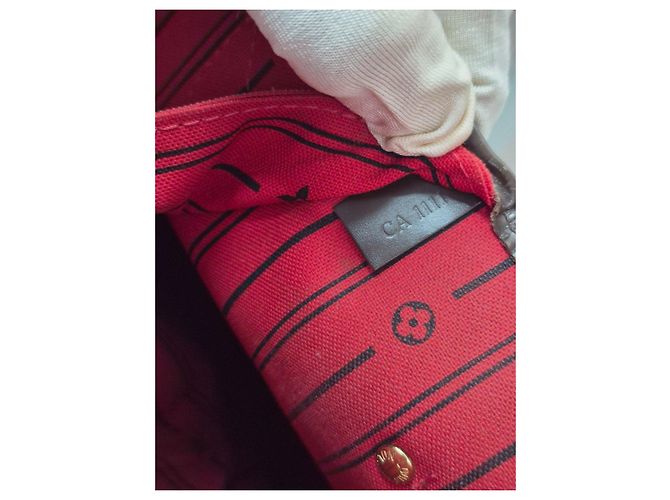 Louis Vuitton Neverfull MM Damier Ebene Marrone - vista 9