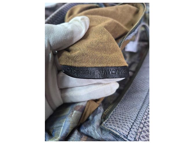 Fendi Schultertasche Zucca Muster Braun Grau Metallisch - Ansicht 12